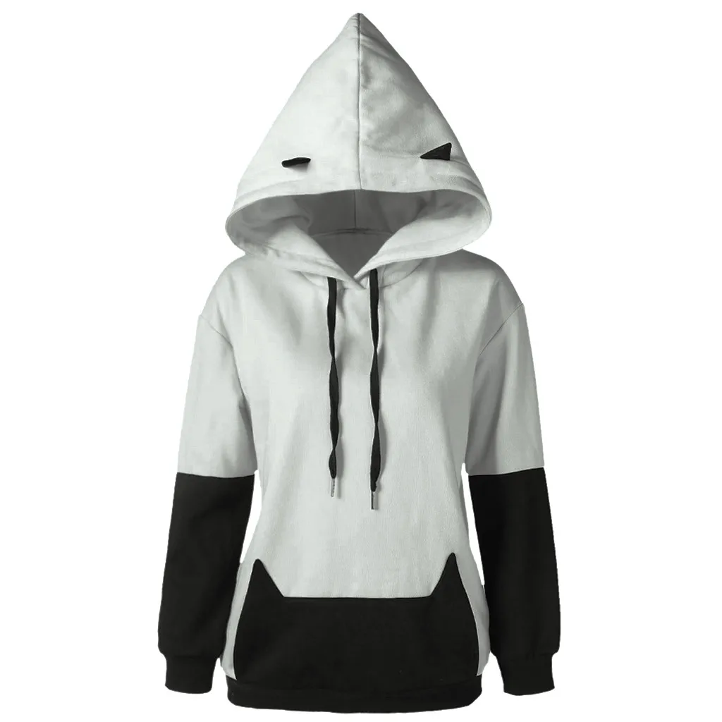Womail fashion женские толстовки с капюшоном пуловеры для женщин топы украшением в виде