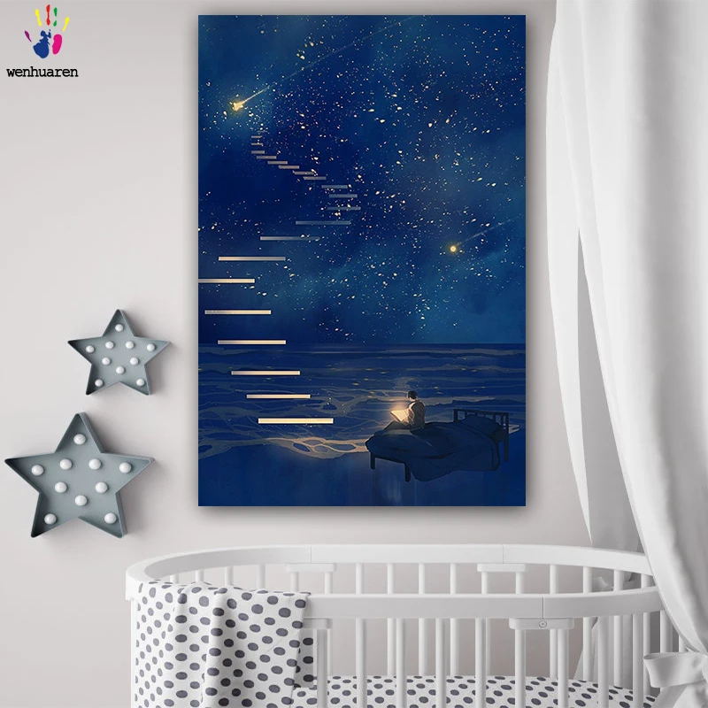 

DIY colorings pictures by numbers with colors Dream of the ladder picture drawing painting by numbers framed