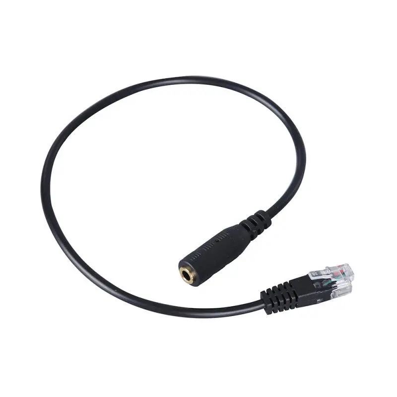3,5 мм разъем для RJ9 Для iPhone гарнитура для Cisco офисный телефонный кабель адаптера - Цвет: Black