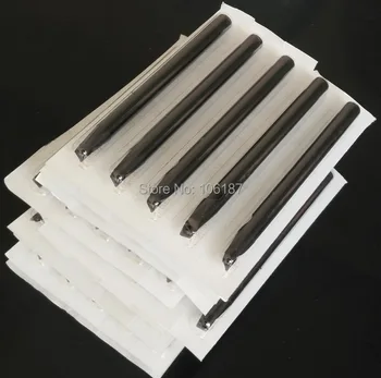 

11F 50PCS Tattoo Equipment Disposable Tattoo Black LONG Tips Nozzles Back Stem Sterilized Tattoo Tips