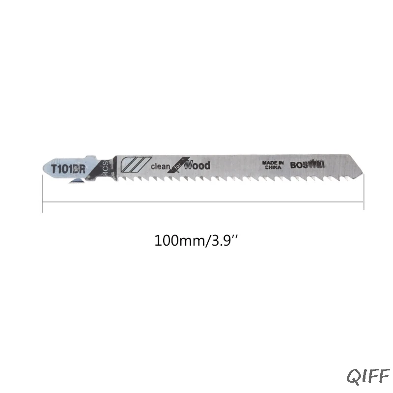 

5 Pcs T101BR HCS 100mm Jigsaw Blades Clean For Wood Laminated Board Cutting Mar28