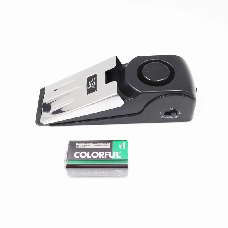 Home Alarm Door Stop Alarm 125db Door Block Vibration Alarm for Traveling Security Door Alarm Stopper Doorstop for Security Alarm 5