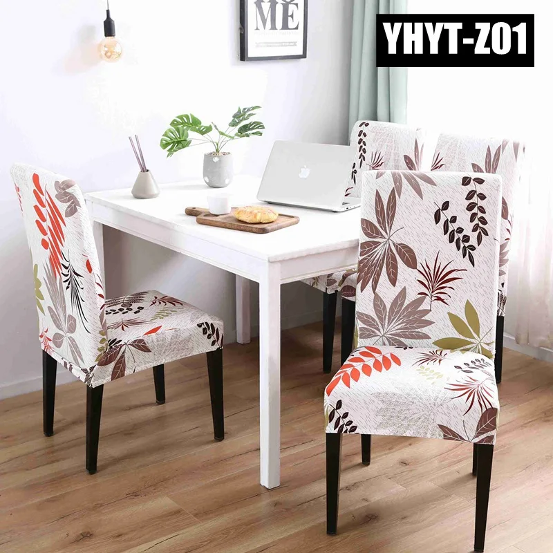 Хорошо напечатанные не выцветающие домашние обеденные чехлы на стулья кухонные офисные компьютерные кресла накидка на стул из спандекса - Цвет: YHYT-Z01