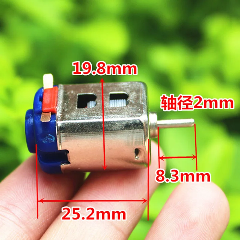 Мини 130 двигатель постоянного тока 3 в 34000 об/мин высокоскоростной микро двигатель постоянного тока 2 мм диаметр вала DIY Слот Гоночный автомобиль RC игрушка