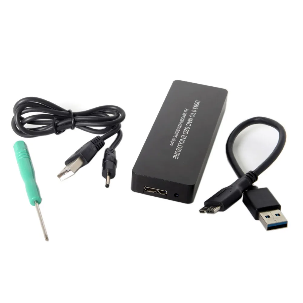  Laptop Air Pro 2013 2014 2015 2016 SSD caja portátil USB 30 a 16 + 12 Pin caja móvil HDD carcasa