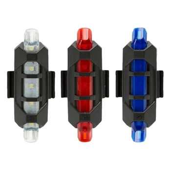 

Portable USB Rechargeable Bike Bicycle Tail Rear Safety Warning Light Taillight Lamp Super Bright Waterproof Safety Bike Light