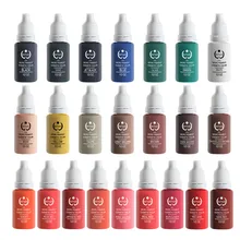 23 бутылки 1/2 oz Пигмент Перманентный макияж легко носить бровей Подводка для губ арт краска тату Красота Инструменты