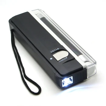 

100pcs/lot 2 in 1 Handheld Backlight UV LED Money Detector LED Flashlight Torch Lamp Counterfeit Currency Tester
