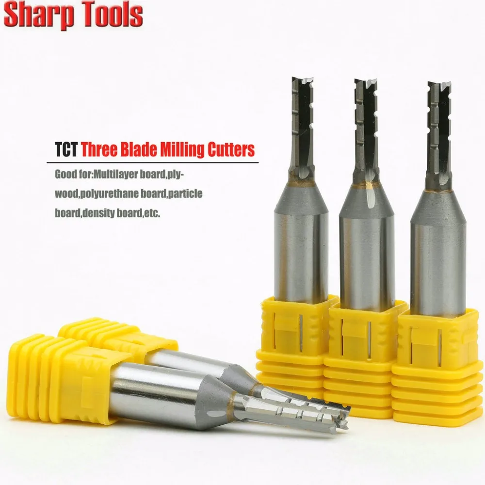 

Shank 12.7*6*20MM 3 Flute Straight Router Bits Roughing Milling Cutter for Woodworking Solid Carbide End Mills CNC Wood Tools