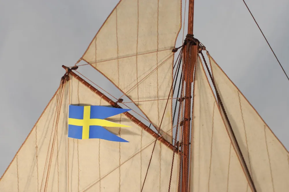 RealTS 1770 Шведская королевская яхта парусная лодка модель Классическая деревянная модель корабль Роскошная внутренняя структура лодка
