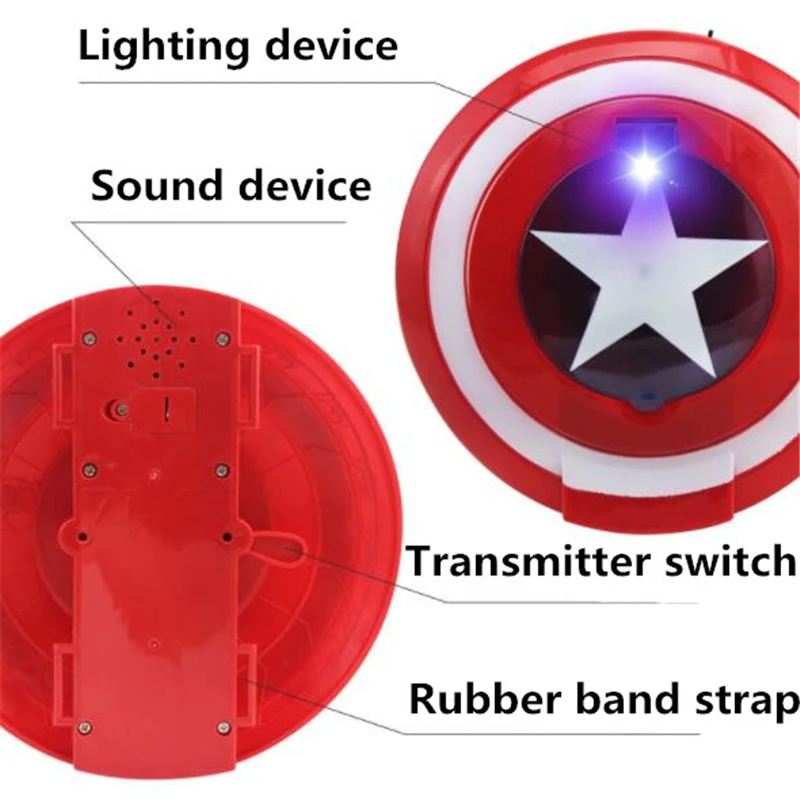 Хэллоуин косплей Капитан Америка щит наручные Дартс пусковая установка Мстители звуковые игрушки реквизит Детские подарки