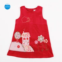 JUXINSU/летнее платье без рукавов с цветочной вышивкой для маленьких девочек 1-8 лет