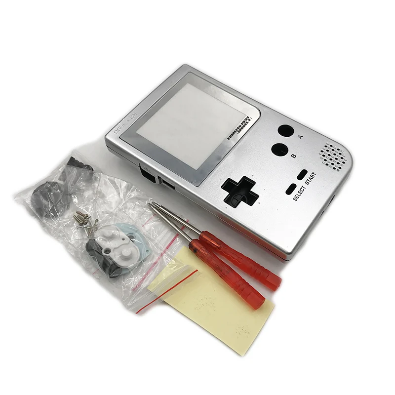 Полный Чехол, корпус, Замена корпуса для игровой консоли Gameboy Pocket для GBP, чехол с кнопками, комплект - Цвет: yin case yin lens