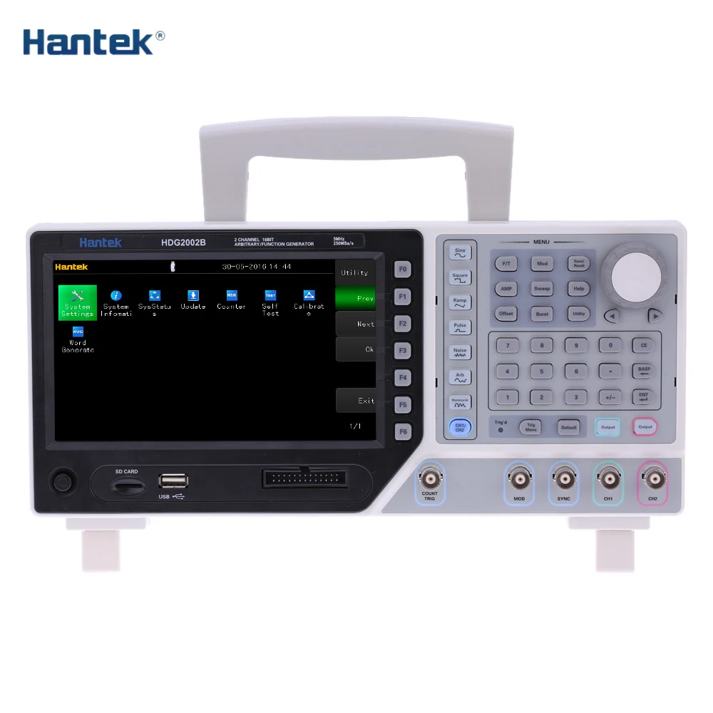 

HDG2002B Signal Generator 5Mhz 2 Channels DDS function Arbitrary Waveform USB Benchtop LCD Digital-function-generator