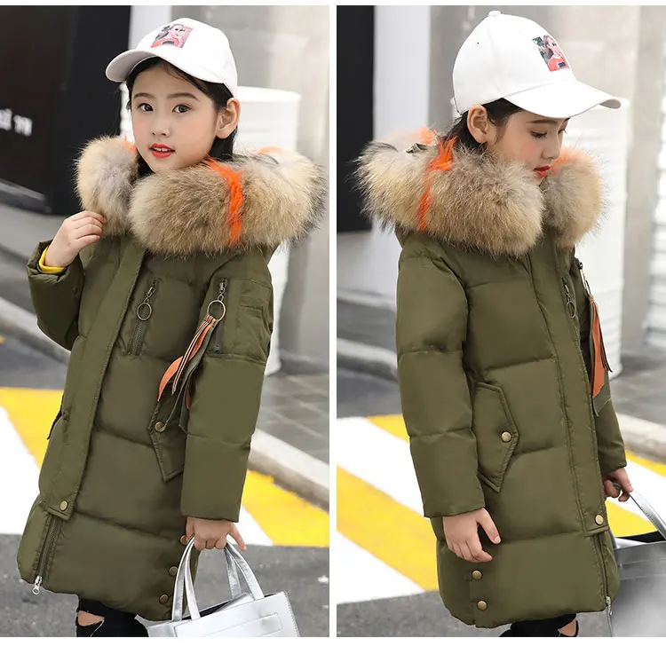 children Down& Parkas 6-15 T winter kids outerwear boys casual warm hooded jacket for boys solid boys warm coats