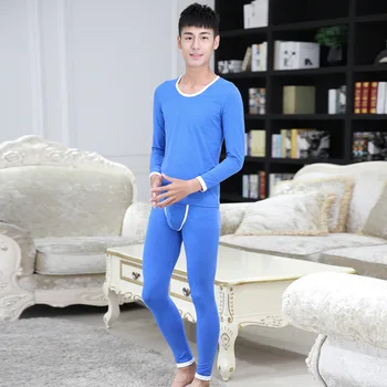 

Hot Sale 1 Set Winter Warm Men Long Johns Soft Cotton Underwear for fashion male thin Underpants Legging masculina