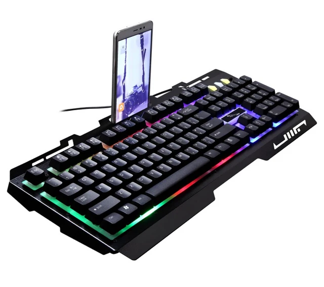 Special Price Wired Gaming Keyboard 104 Keys English Layout Backlight Keyboard Mechanical Feeling Metal Gamer Keyboard For PC Computer GZKY005