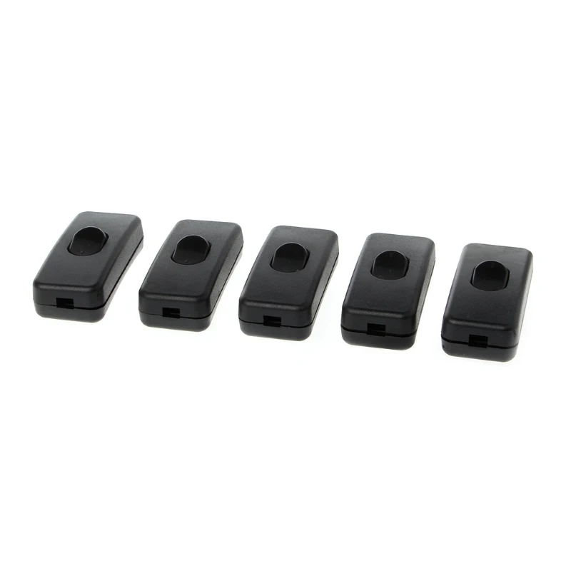 

5 Pcs AC 250V/125V 2A Plastic ON/OFF Button In Line Cord Switch T15