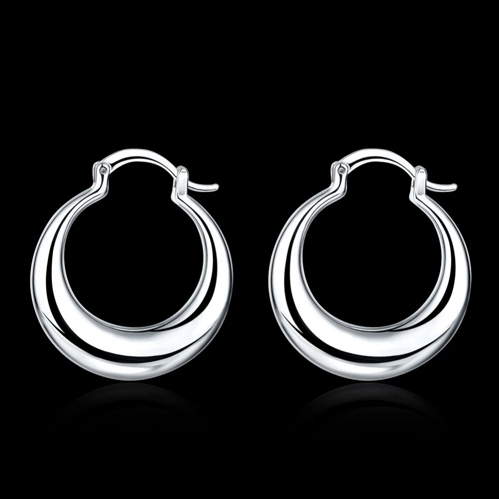 LEKANI/круглые креольские серьги-кольца с полумесяцем для женщин, 925 пробы, Серебряное крупное ювелирное изделие, Brincos, женские подарки