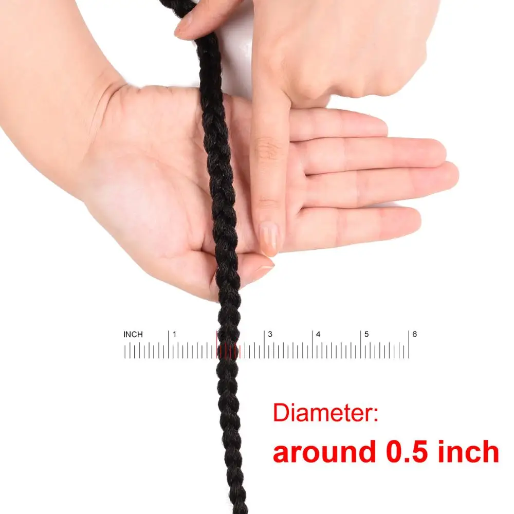 Silike 12" 18" 22" Crochet Box Braids Synthetic Hair 12 Roots Pure Colors Crochet Braiding Hair Extensions 90-100 g 1 pack/lot