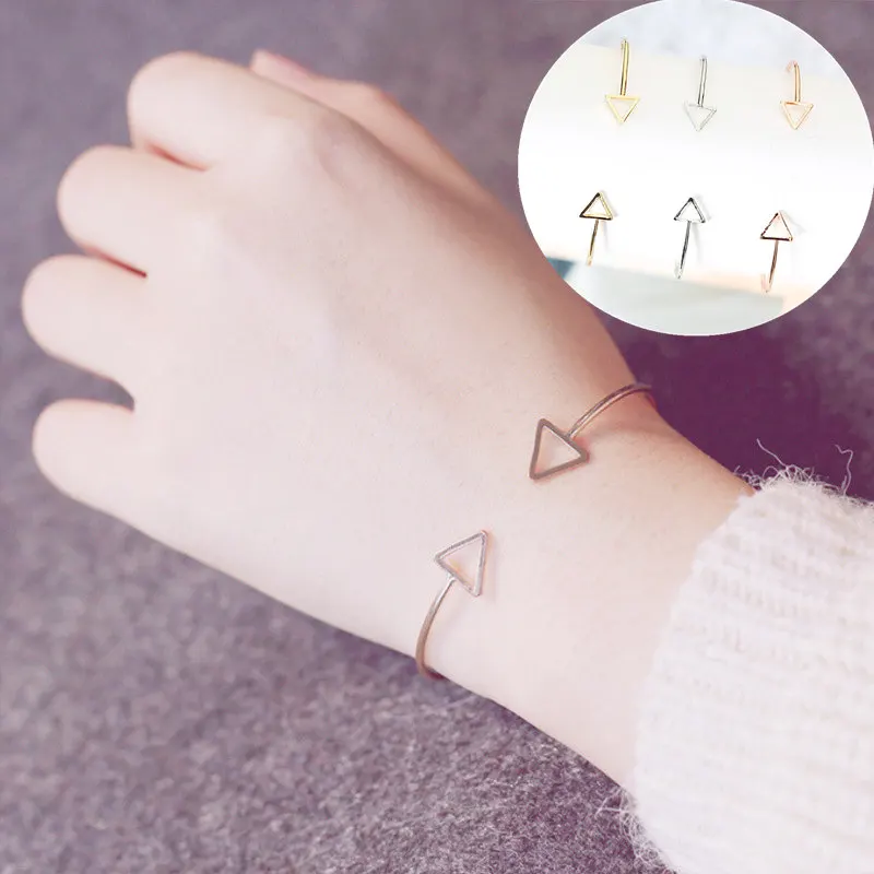 

Romantic Simple Triangle Bangles for Women Fashion Jewelry Wedding Bangle Bracelet Mujer Engagement Ladies Statement Accessories