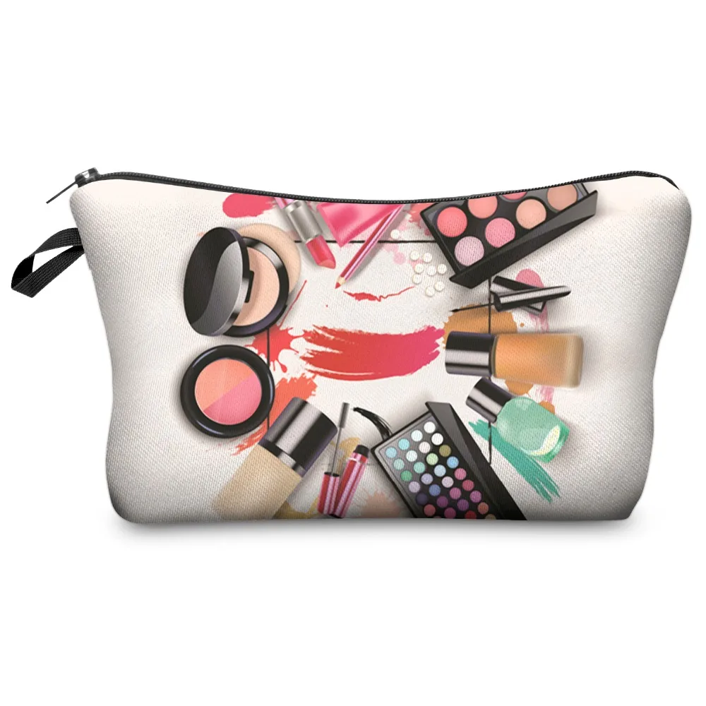 Who Cares, модные женские сумки для макияжа, 3D печать, с разноцветным рисунком, косметические сумки для путешествий, женская косметичка