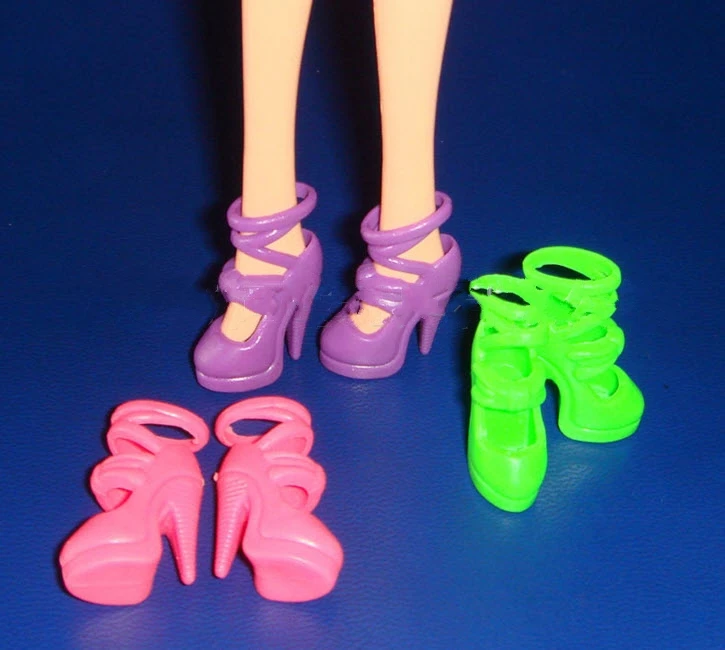 100pairs/lot Wholesale Shoes For Barbie Dolls Fashion