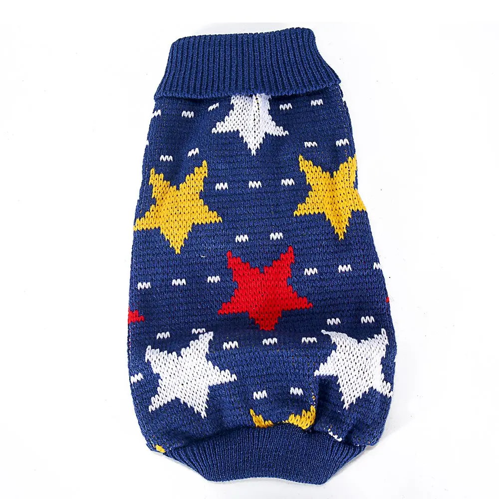 Winter Stars Pet Dog Cat Sweater Warm Knit Dogs Clothing Cats Sweaters Jumper Coat Dog Clothes Cat Sweater Accessories KL0151 (19)