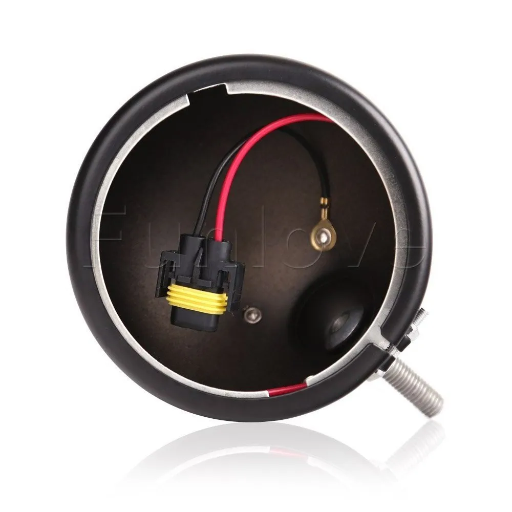 Pair BlackChrome 4.5 LED Fog Light Outer Cover 4 12 LED Fog Light Housing for Harley Davidson (4)