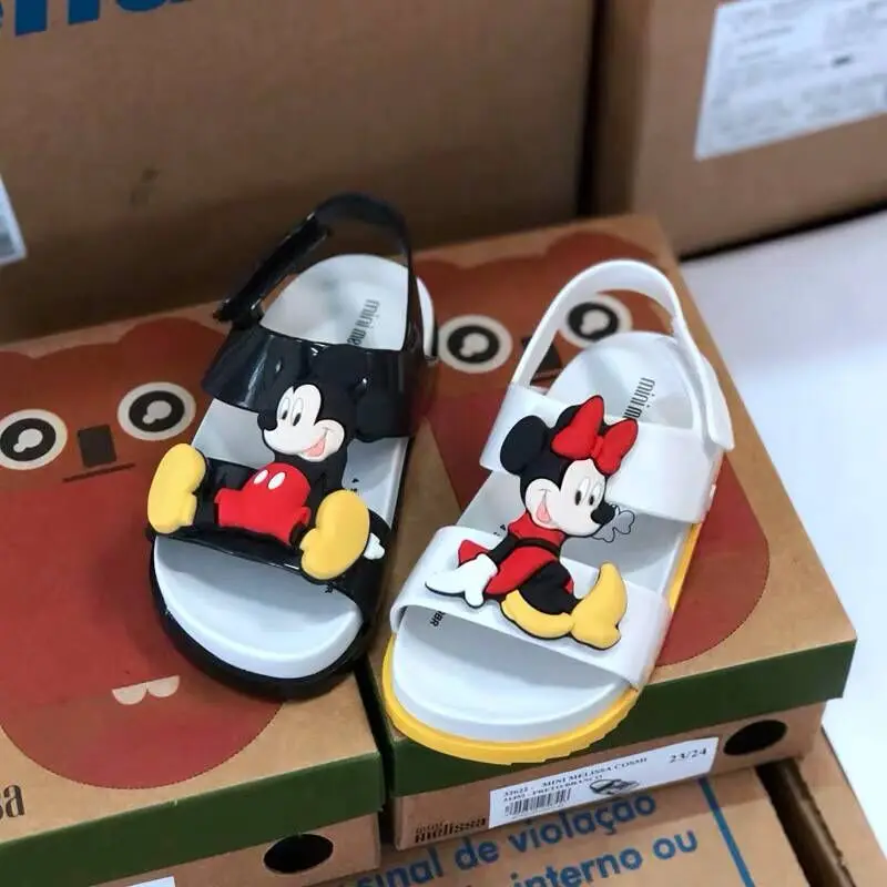 

Girls Mouse Sandals 2019 Children Garden Shoes Jelly Beach Shoes for Kids High Quality Leather Toddler Babies Summer Slippers