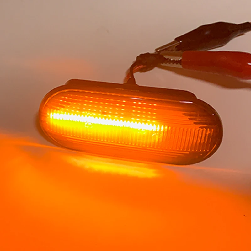 SUNKIA LED Side Marker Light for Smart 453 FORTWO- Error Free OEM Plug Turn Signal Lamp Amber Flowing Light