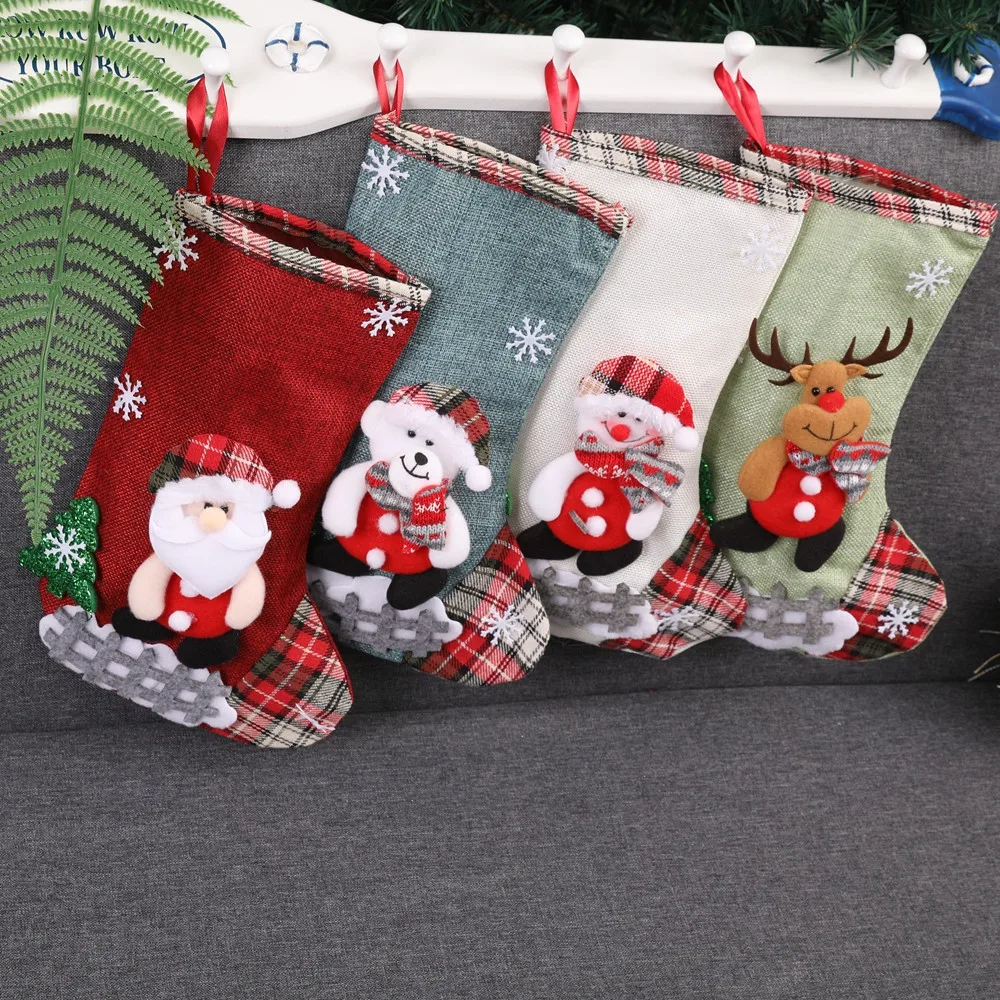 

Navidad Natal Decoration Kerst Pendant Ornaments Christmas Candy Gift Bag Christmas Stockings Christmas Decorations for Home