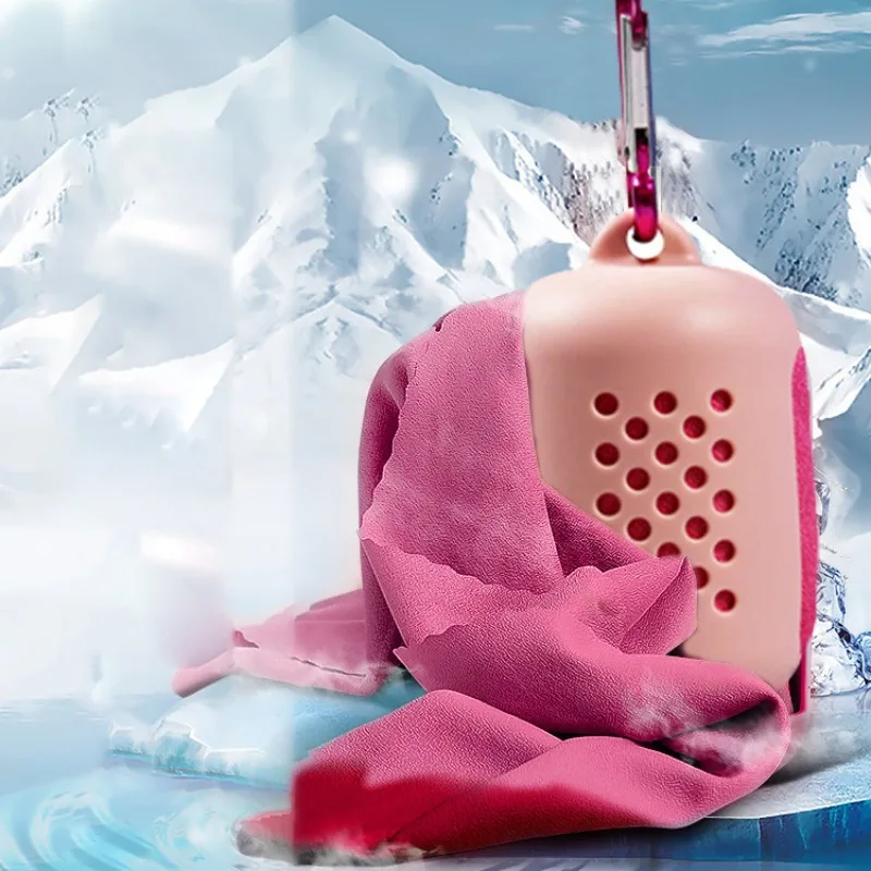 Портативное полиэфирное Спортивное холодное полотенце для спорта на открытом воздухе быстросохнущее полотенце для льда цветное