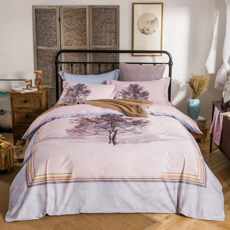 Tree Print Bedding Set 100 Cotton Bed Linens Queen King Size