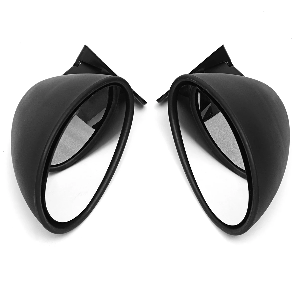 Beste California Stijl Universele Auto Klassieke Retro Deur Wing Zijspiegel Achteruitkijkspiegel Vintage Matte Black L + R