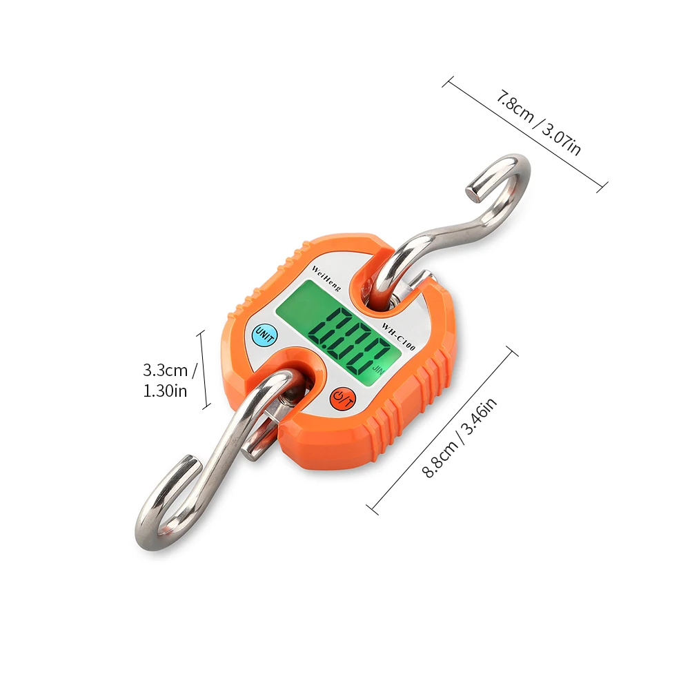 Mini Portable Electronic Scale Digital Scale Zero Tracking  Tare Function 150kg Double-range Digital Hanging Scale