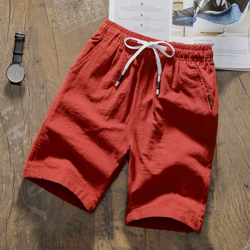 

Men's Shorts New 2019 Polyester Shorts For Men Summer Solid Breathable Elastic Waist Casual Man Shorts Male beach Surf