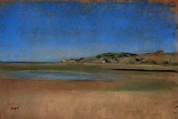 

High quality Oil painting Canvas Reproductions Houses by the Seaside (1869) By Edgar Degas hand painted