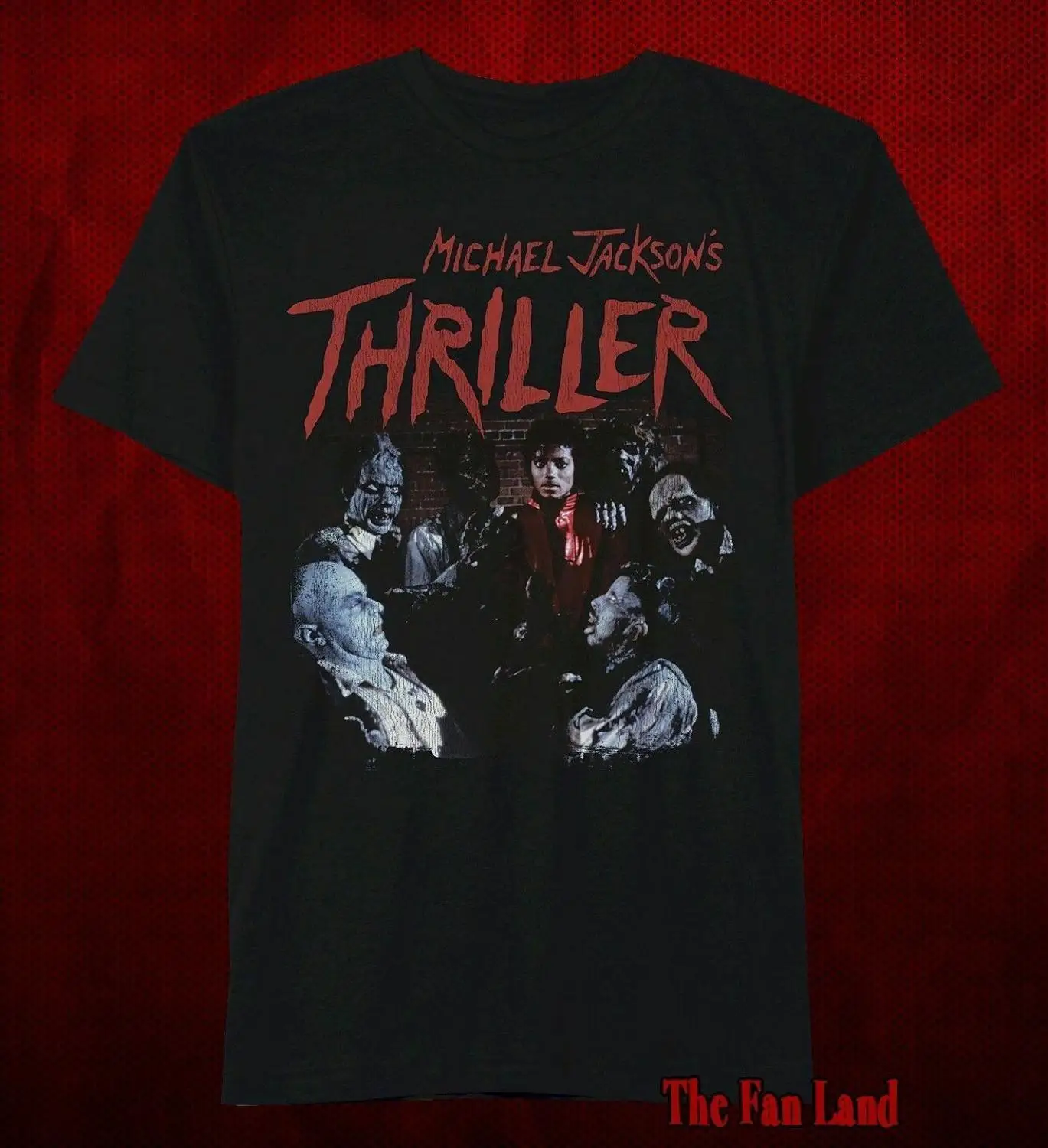 Майкл Джексон Thriller 1982 зомби Ретро Винтаж Мужская футболка для Mj Fan S-3 Xl Новый