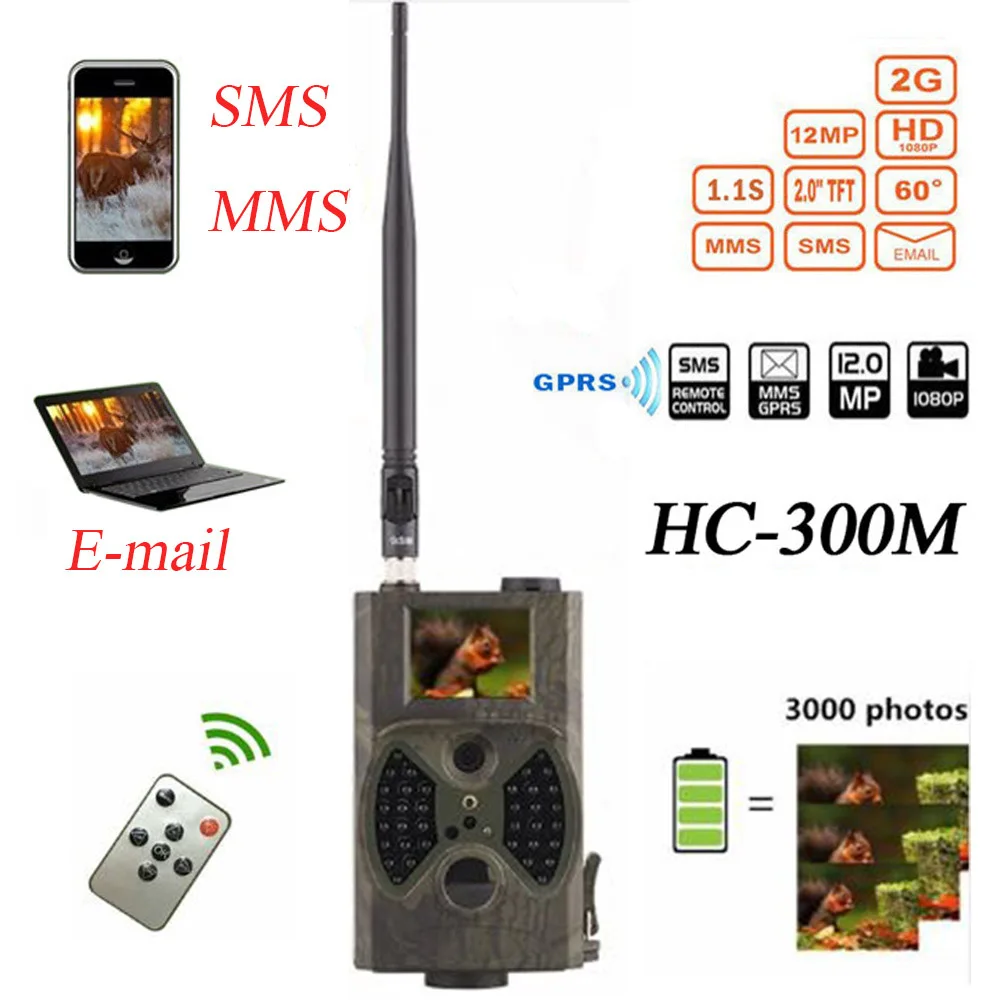 HC300M охотничья камера для слежения по электронной почте MMS GSM ловушка 12 МП 1080P