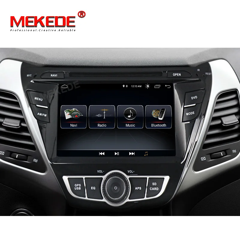 Top MEKEDE Android 8.1 Car GPS Multimedia Navi Stereo Player For HYUNDAI  ELANTRA 2014 with Quad-core support Bluetooth wifi 4