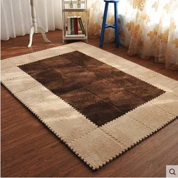 

9 pieces/lot magic cube modern carpets floor patchwork area rugs shaggy for living room bedroom multi-color square mats