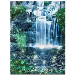 Diy 5d Алмазная мозаика живописный водопад полный квадратный/круглый дрель Алмазная картина со стразами вышивка картины на продажу Декор JX410