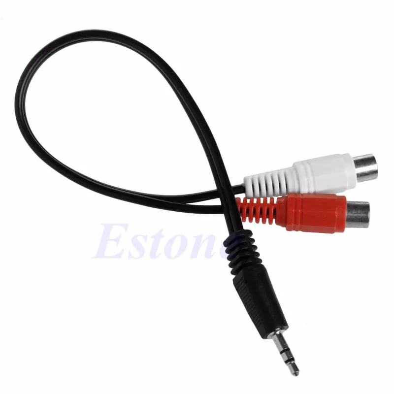 

2018 NEW 3.5mm Stereo Audio Male to 2 RCA Female Plug Adapter Headphone Y Cable Splitter