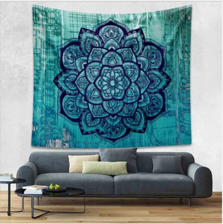

2018 New Elephant Tapestry Wall Hanging Beach Towel Decorative Indian Mandala Tapestry 130cmx150cm 153cmx203cm Boho Wall Carpet