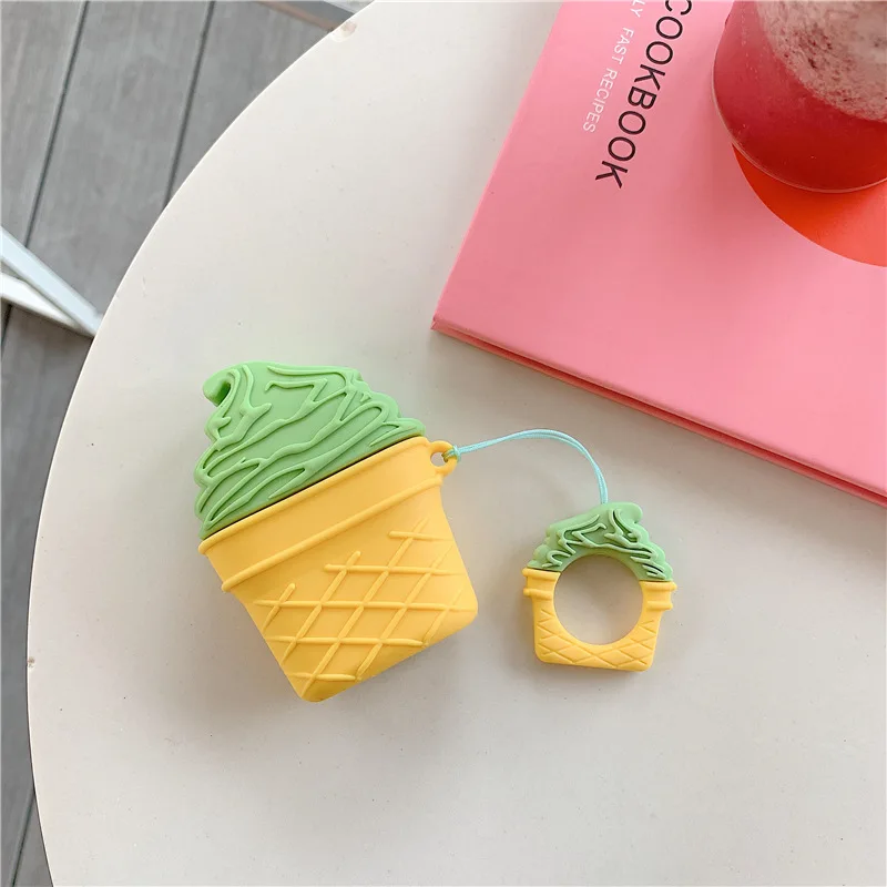 New Wireless Bluetooth Earphone 3D Case For Apple AirPods Silicone Headphones Cases For Airpods Protective Cover Cute Key Ring (3)