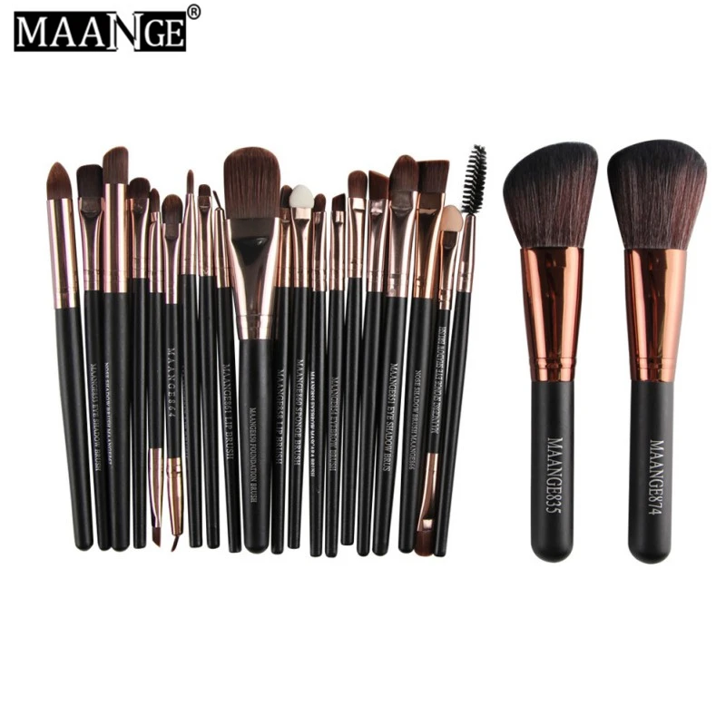 MAANGE 22 Pcs Pro Makeup Brush Set Powder Foundation Eyeshadow Eyeliner Lip Cosmetic Brush Kit Beauty Tools Maquiagem D2 MAANGE 22 Pcs Pro Makeup Brush Set Powder Foundation Eyeshadow Eyeliner Lip Cosmetic Brush Kit Beauty Tools Maquiagem D2