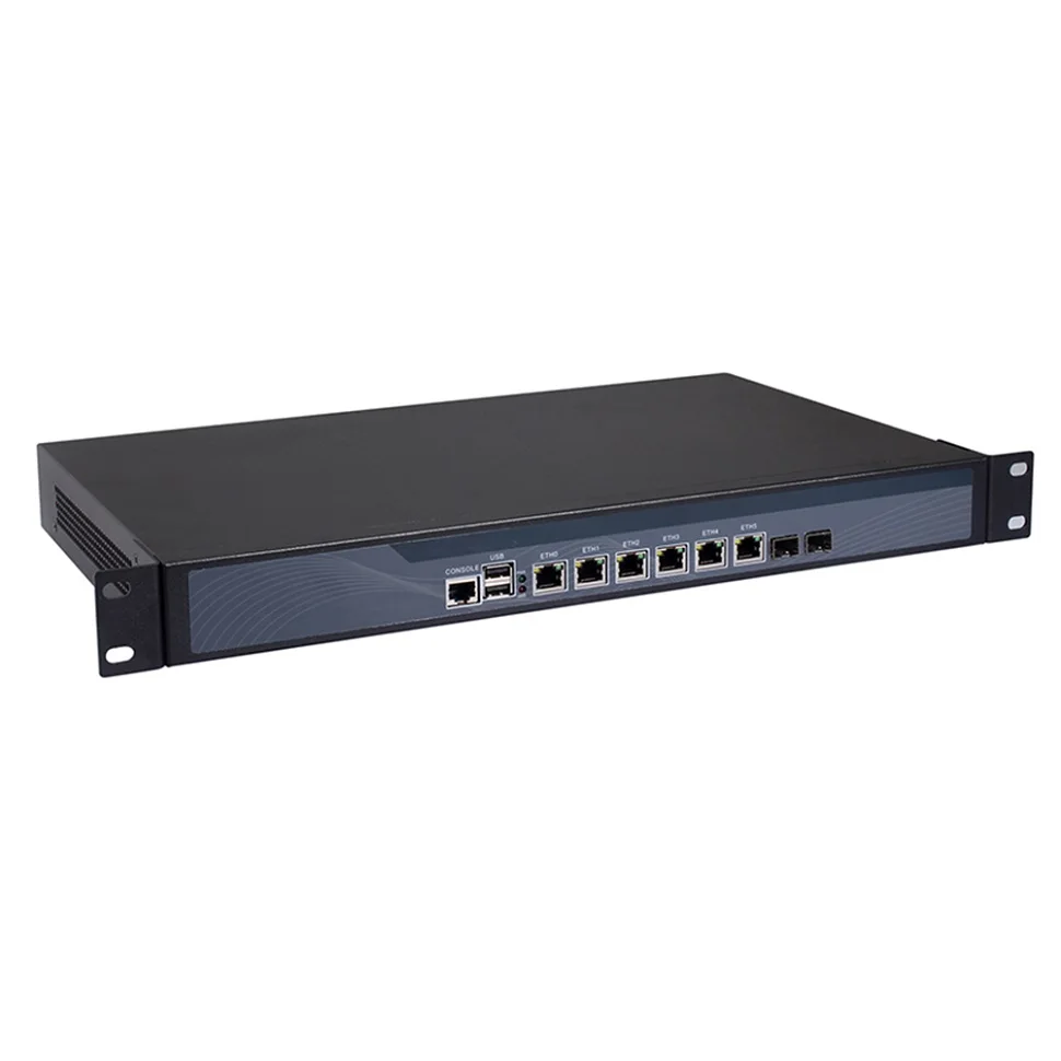 1U Rack Ears чехол B75 i3 3220 брандмауэр аппаратное устройство с 6* 82574L 2 Intel I350 SFP Gigabit 4 Гб Ram 32 Гб SSD