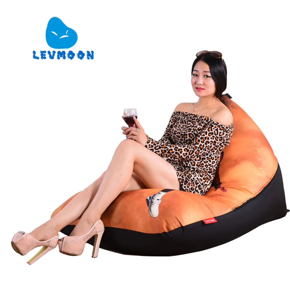 LEVMOON Beanbag Sofa Basketball Star Seat Zac Comfort Bean Bag Bed Cover Without Filling Cotton Indoor
