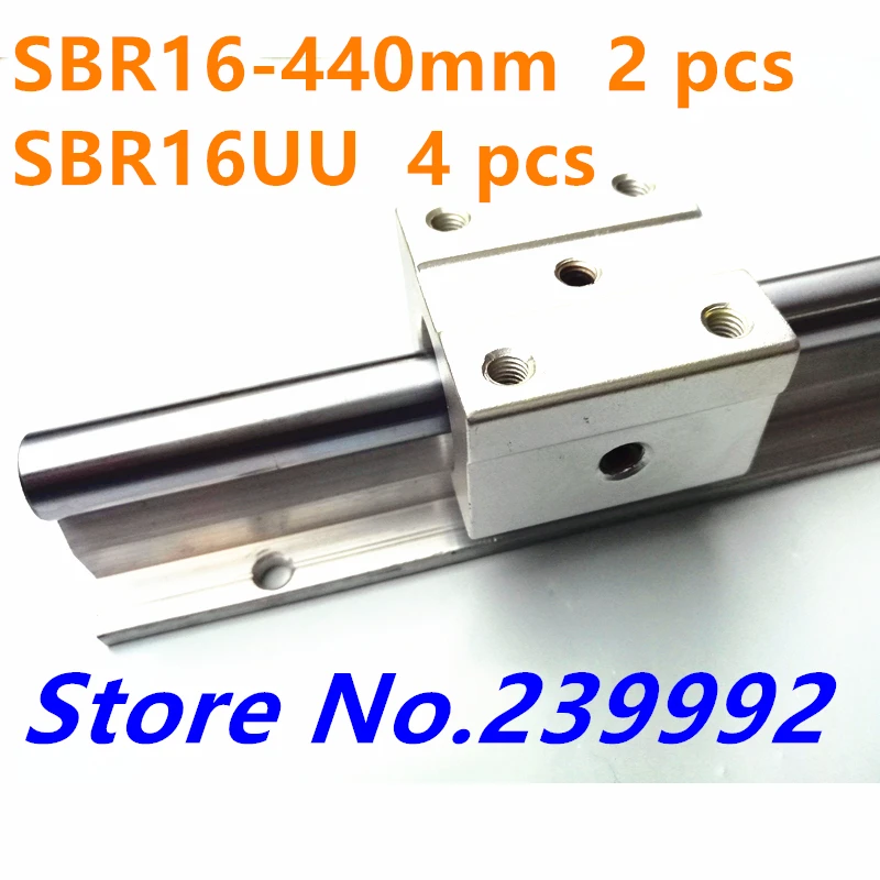 2-pcs-SBR16-440mm-linear-guide-and-4-pcs-SBR16UU-linear-bearing-blocks ...